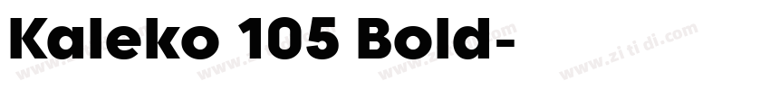 Kaleko 105 Bold字体转换